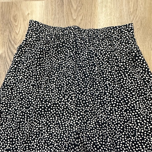 Obey Black and Cream Spotted Ankle Cropped Wide Leg Pants size XS - Picture 4 of 8